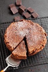 Image showing Chocolate cake and squares