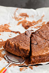 Image showing Chocolate cake slices