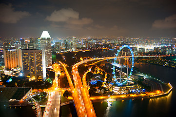 Image showing Singapore's night cityscape