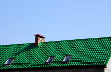 Image showing Chimney and roof