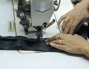 Image showing Detail of sewing machine