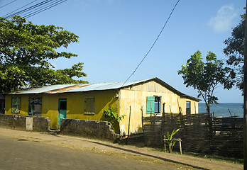 Image showing editorial Nico's bar disco fish processing center Corn Island Ni