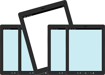 Image showing Set of color tablet pc computers