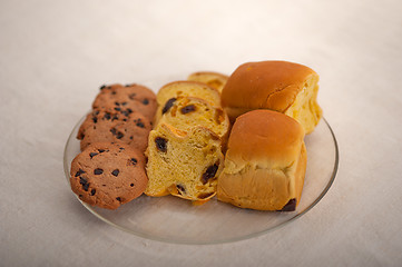 Image showing selection of sweet bread and cookies