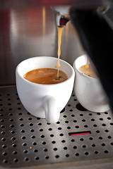 Image showing espresso coffe making with professional machine