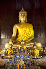 Image showing Buddha statue Wat Phan Tao temple Chiang Mai