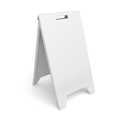 Image showing White advertising stand