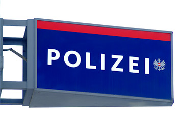 Image showing  police sign