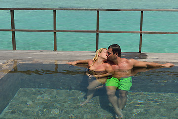 Image showing happy young  couple at summer vacation have fun and relax