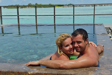 Image showing happy young  couple at summer vacation have fun and relax