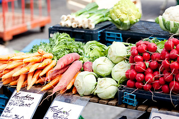 Image showing fresh healthy vegetables on market 