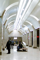 Image showing passenger in the subway station in Russia