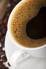 Image showing Cup hot coffee