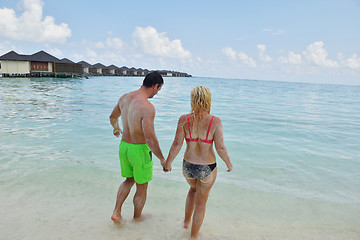 Image showing happy young  couple at summer vacation have fun and relax