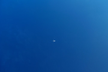 Image showing airplane with sea in background