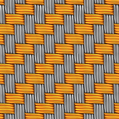 Image showing Woven Gold and Silver. Seamless Texture.