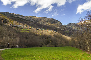 Image showing Queralbs village between mountains