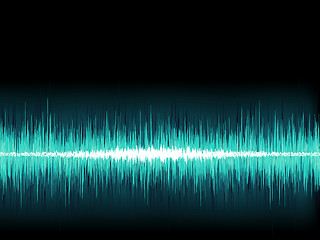 Image showing Blue sound wave on white background. + EPS8