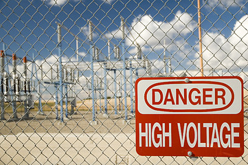 Image showing High Voltage Sign