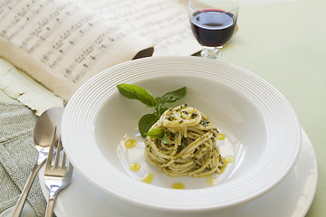 Image showing Spaghetti With Pesto