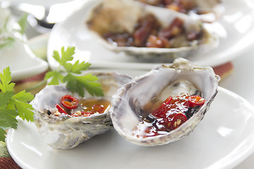 Image showing Platter Of Oysters