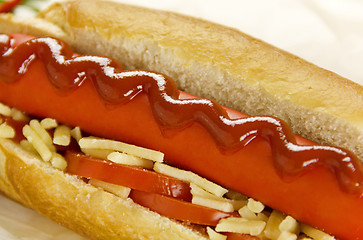 Image showing Hot Dog With Ketchup