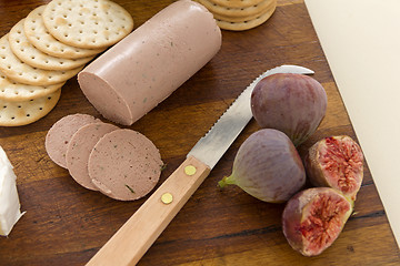 Image showing Liverwurst And Figs