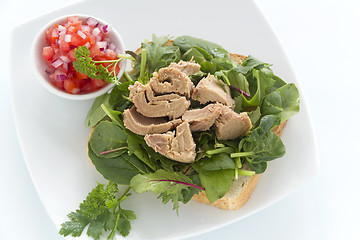 Image showing Open Tuna Salad Sandwich