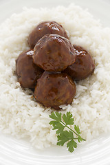 Image showing Meat Balls In Hoisin Sauce