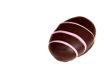 Image showing A piece of Raspberry cream semi-sweet chocolate