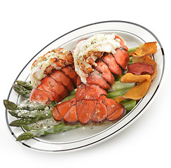 Image showing Grilled Lobster Tail Plate