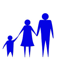 Image showing Illustration of family of three persons