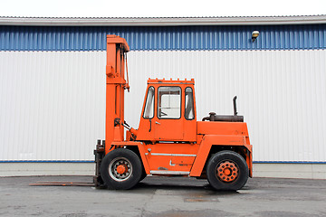 Image showing Orange Forklift Truck