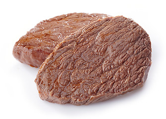 Image showing beef steak on white background