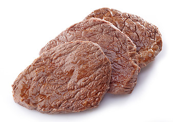 Image showing beef steak on white background