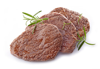 Image showing beef steak on white background