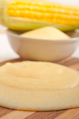 Image showing polenta corn maize flour cream