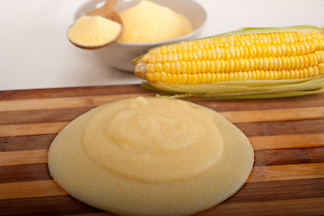 Image showing polenta corn maize flour cream