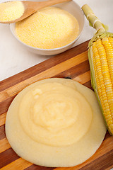 Image showing polenta corn maize flour cream