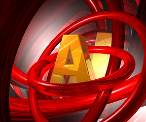 Image showing letter in abstract space