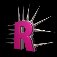 Image showing prickles letter r