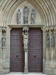 Image showing Door at the Erfurt Cathedral