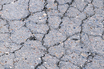 Image showing Cracked Asphalt Road