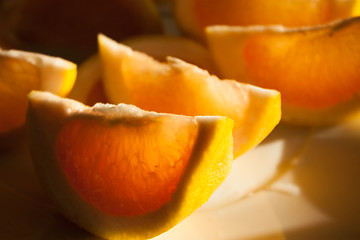 Image showing Freshly harvested grapefruit on plate