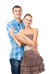 Image showing Attractive couple being playful