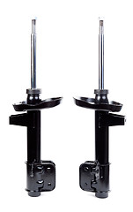 Image showing Two black shock absorber