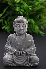 Image showing Stone meditating Buddha statue