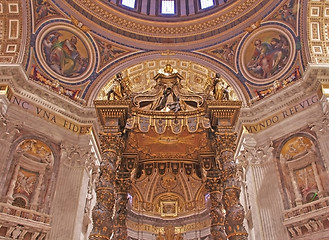 Image showing Saint Peter's Baldachin by Bernini
