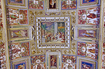 Image showing Ceiling details in Vatican Museum