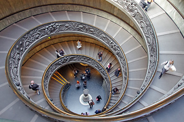 Image showing Spiral stairs in Vatican